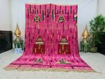 ROSA - Moroccan Pink Boujad Abstract Rug