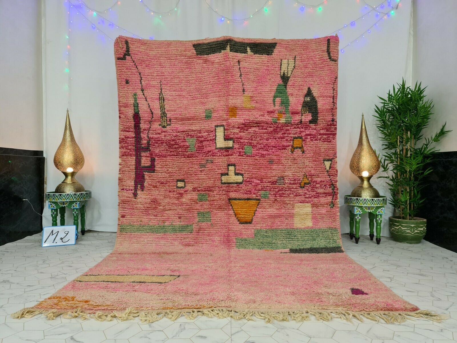 PANIA- Handmade Pink Boujad Berber Rug