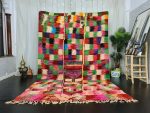 HAYNA - Moroccan Colorful Checkered Rug