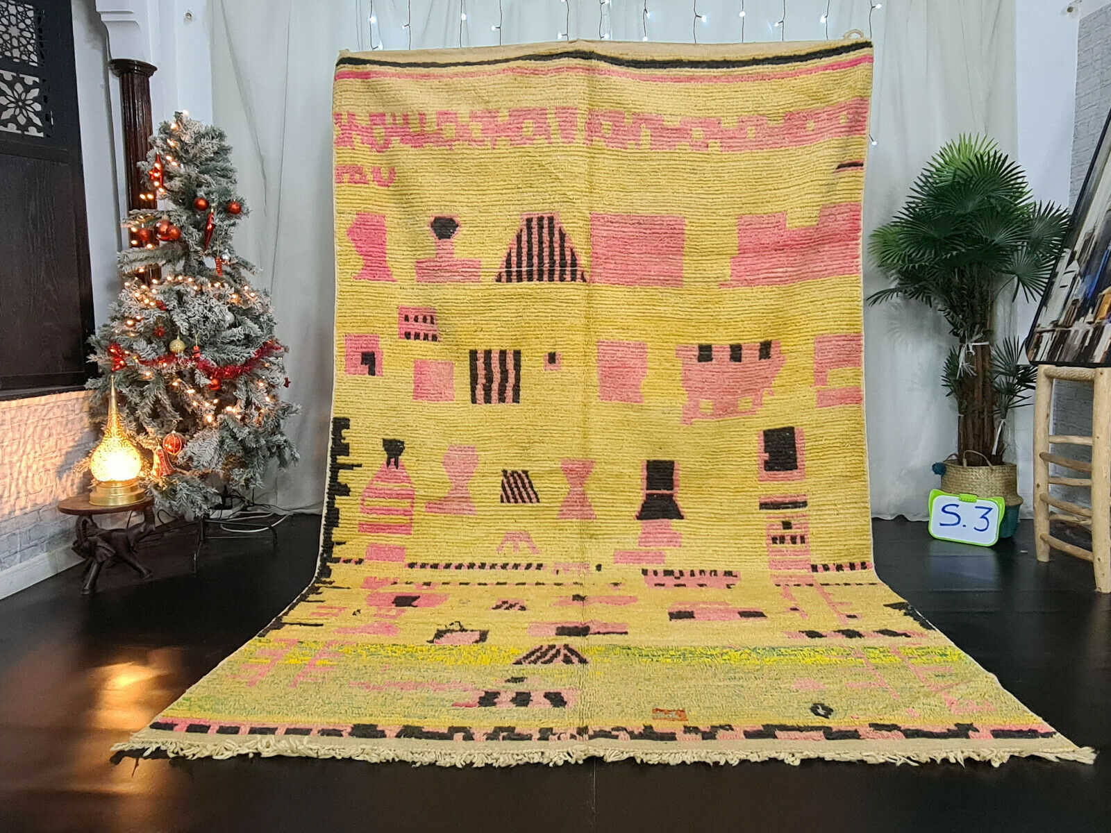 GORJA- Moroccan Yellow Abstract Rug