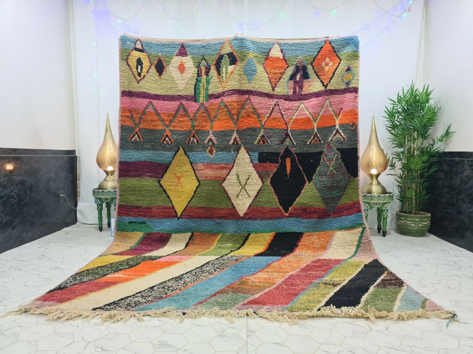 ABLA- Moroccan Patchwork Boujad Rug