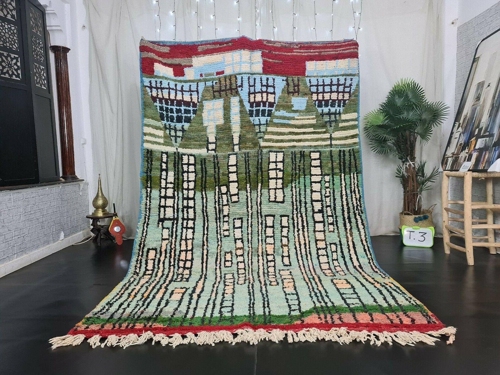 DORI- Moroccan Boujad Abstract Rug