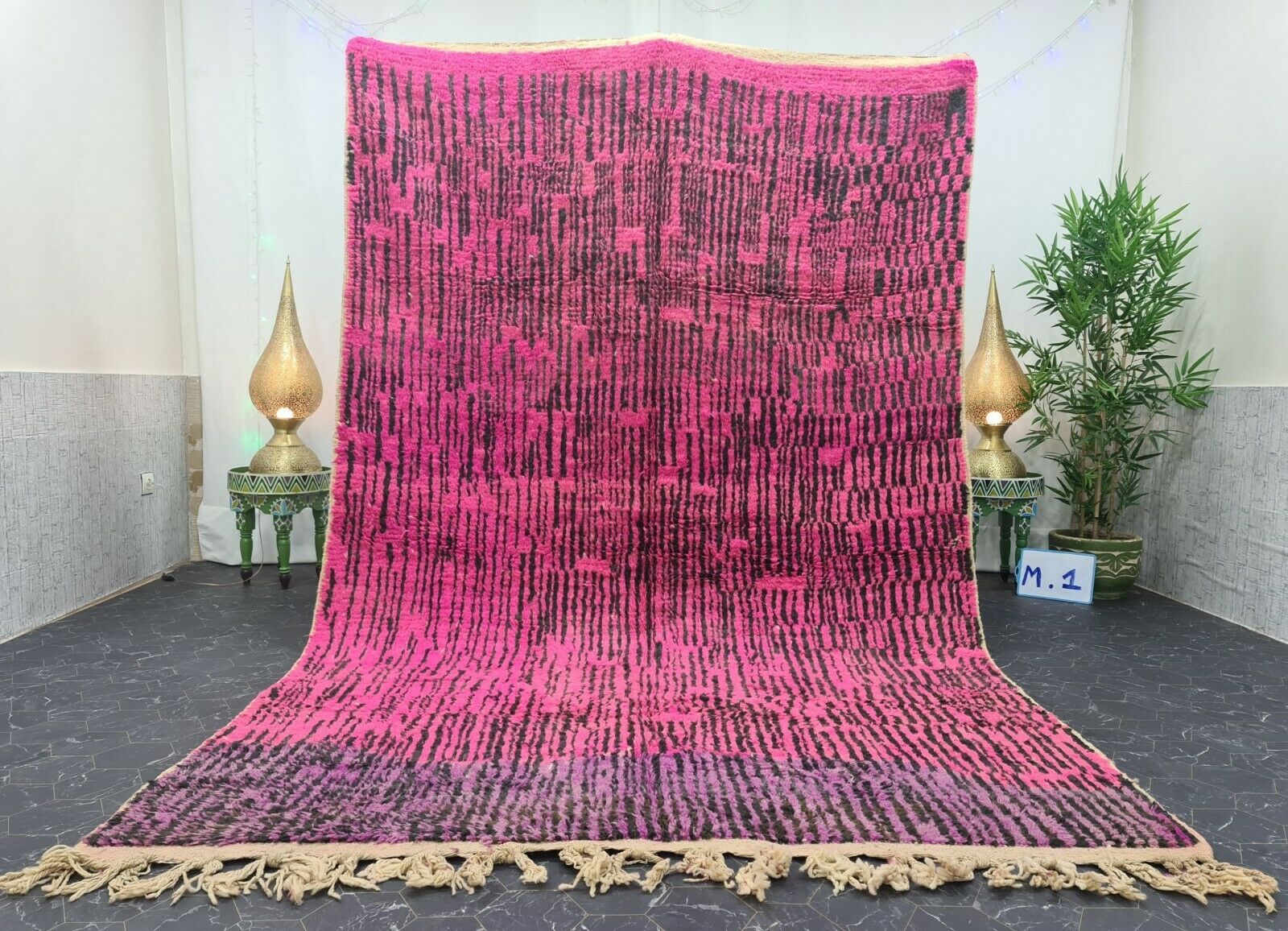 SWEELA- Moroccan Pink Boujad Rug