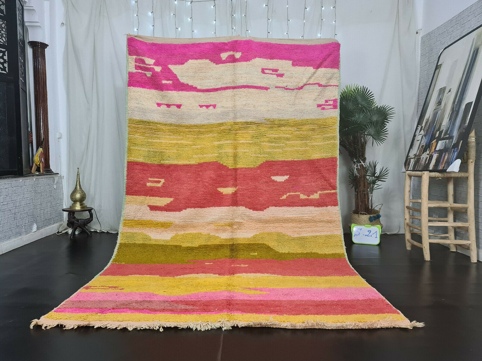 JILAN- Moroccan Abstract Pink Rug