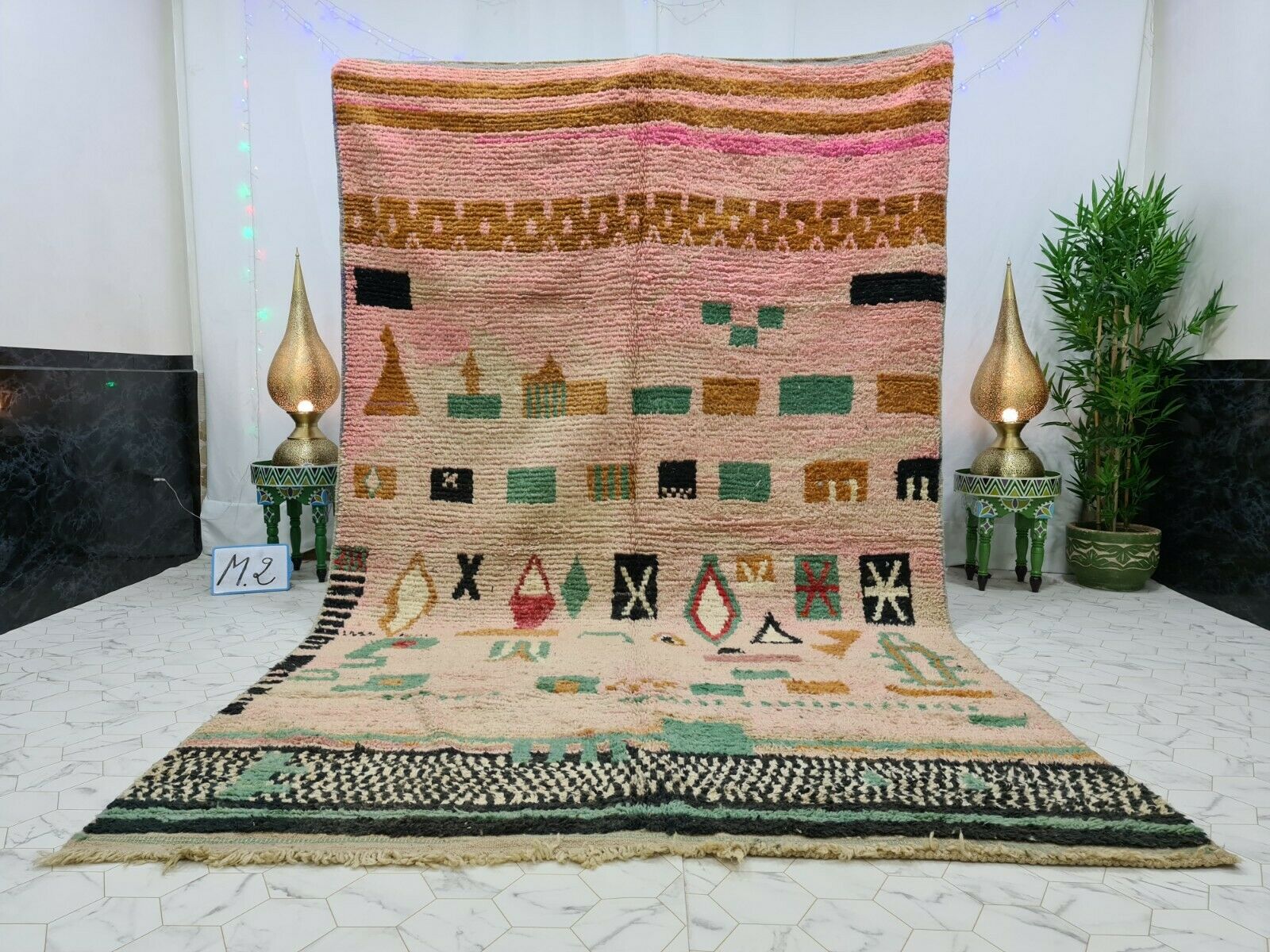 NIHAL- Tribal Berber Boujad Abstract Rug