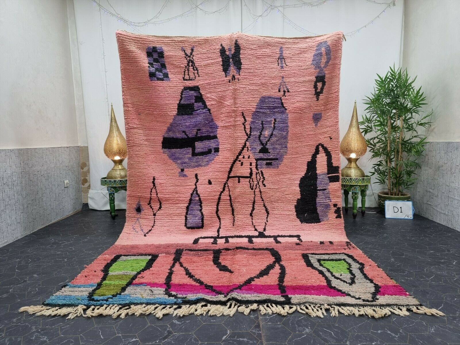 TIJAN - Moroccan Pink Boujaad Rug