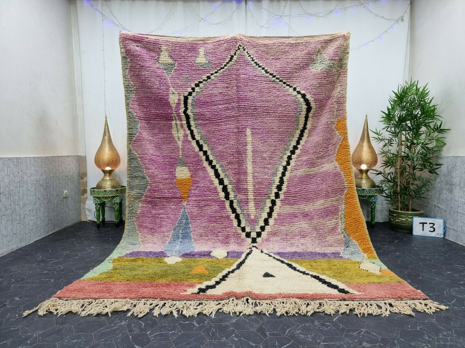 PURLA- Abstract Boujaad Wool Moroccan Carpet