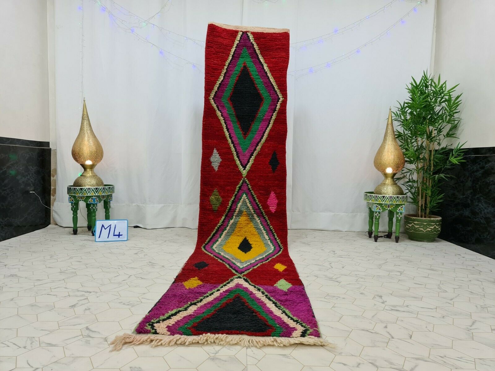 BAYAZID - Geometric Moroccan Boujad Runner