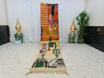 ALPIR- Orange Handmade Runner Rug