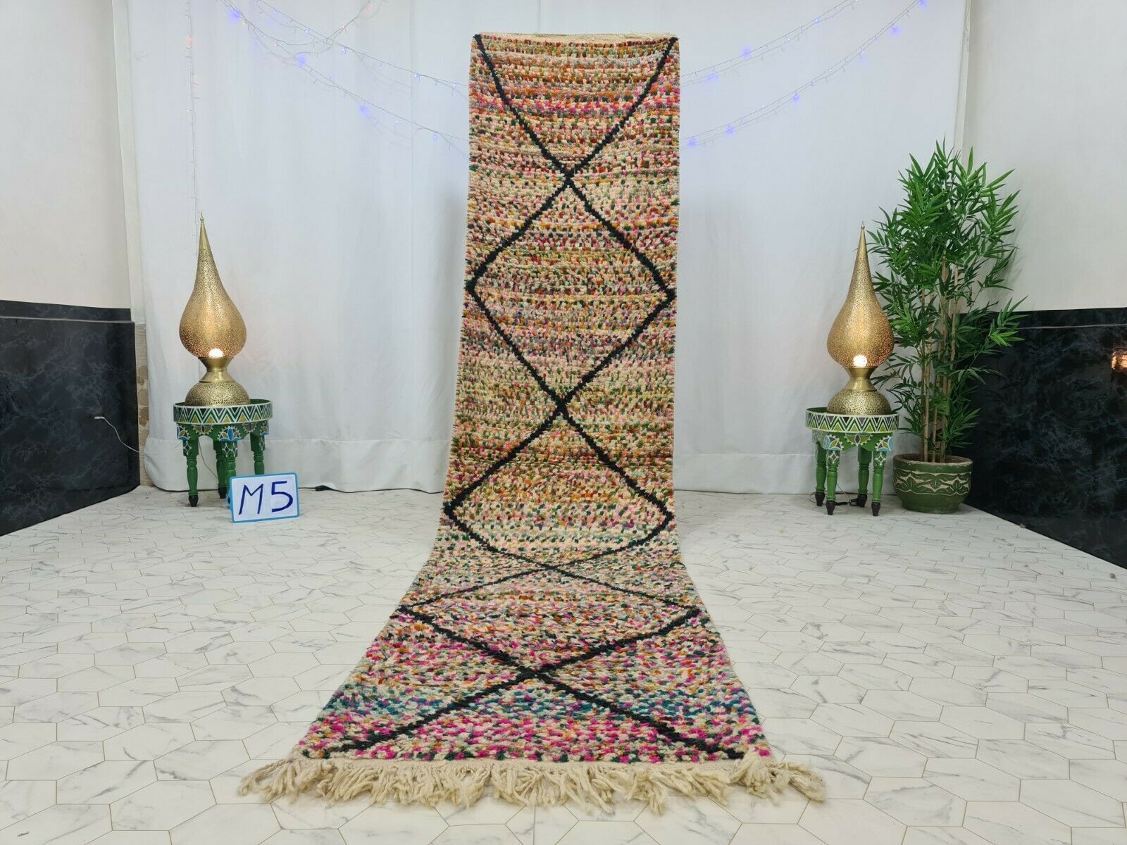 ALWAN - Multicolor Tribal Berber Boujad Runner