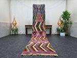LIKAN -Purple Moroccan Boujad Runner Rug