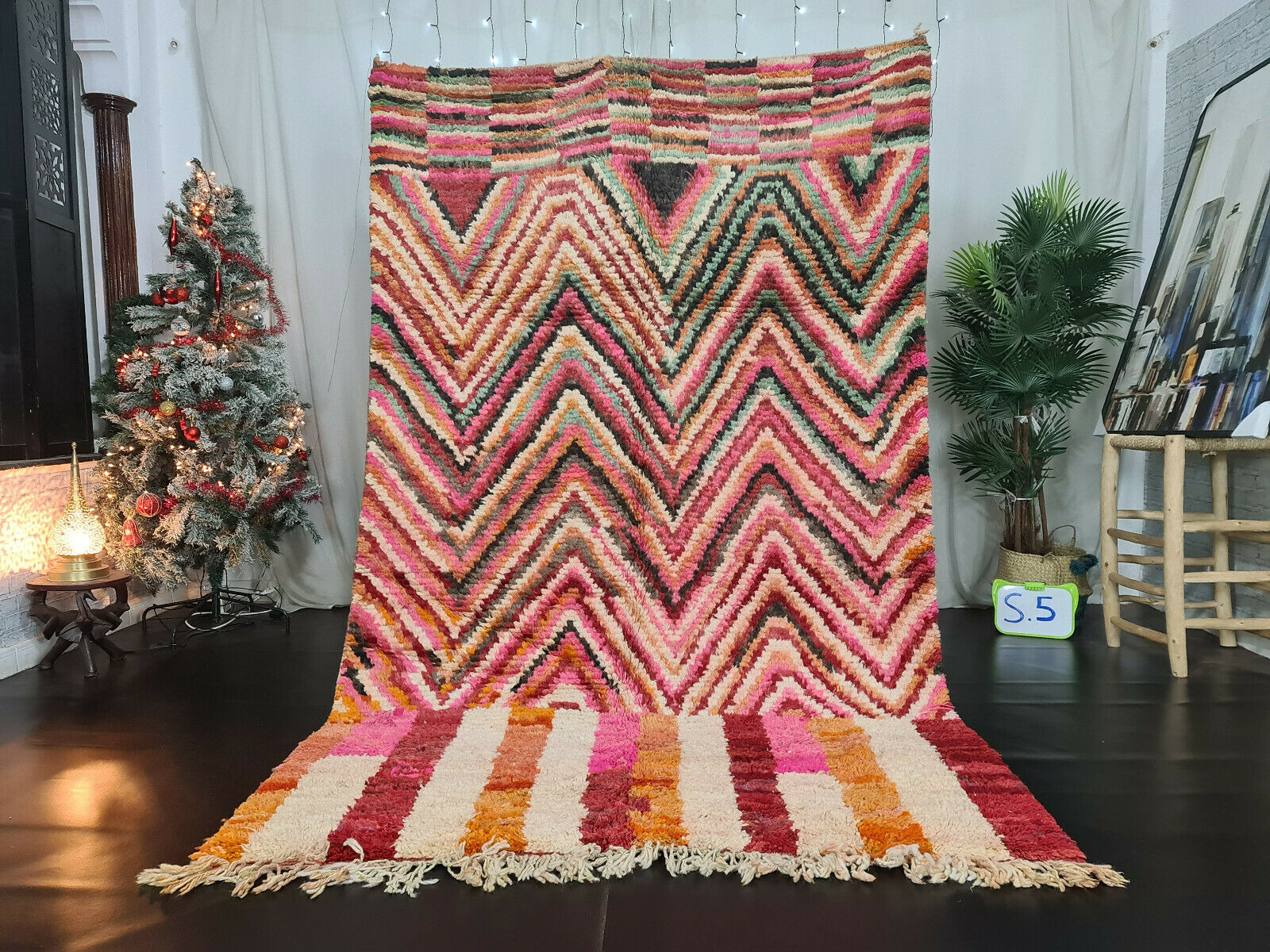 SABREY- Striped Moroccan Berber Rug