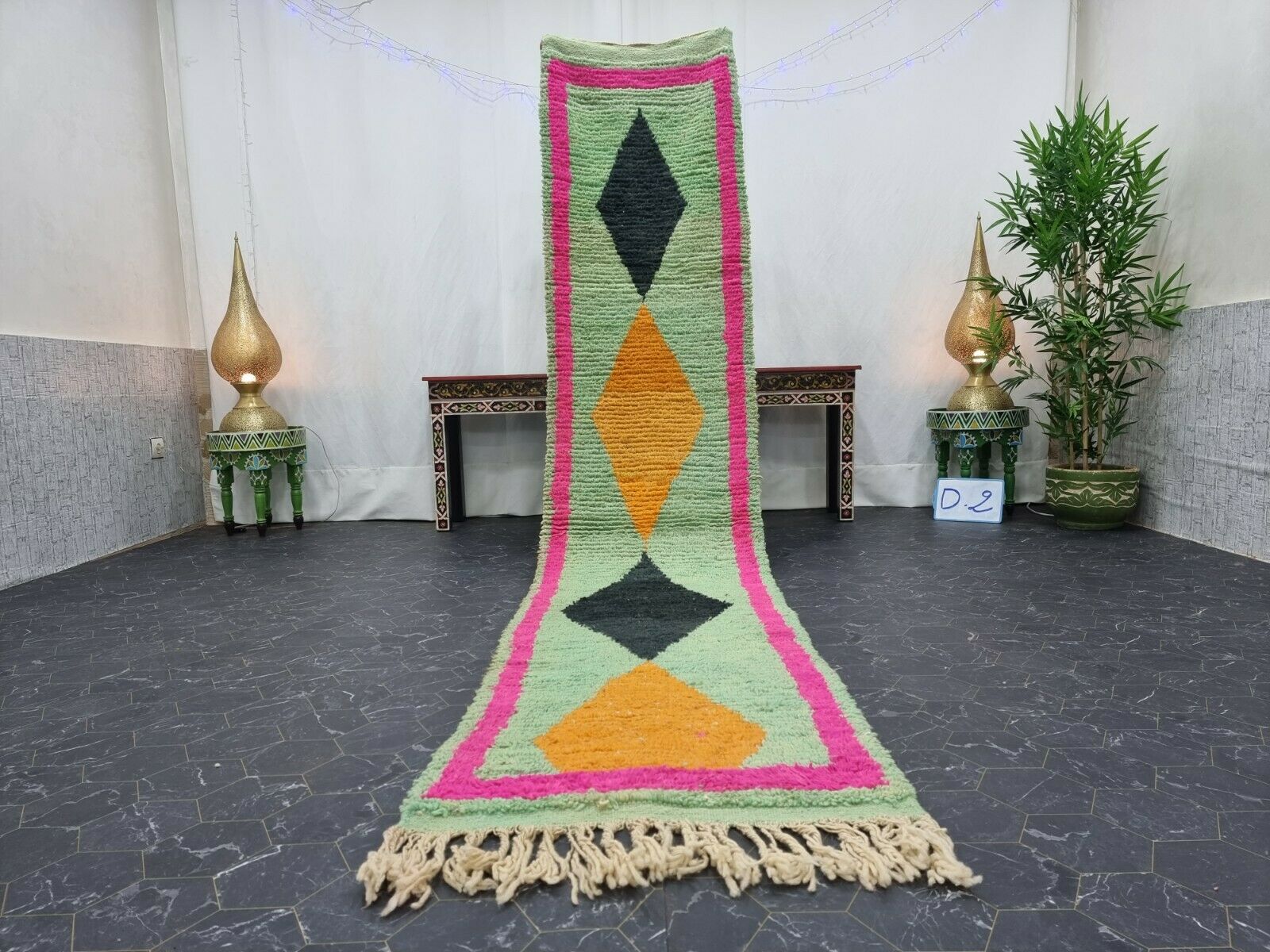 JUMAN -Geometric Berber Boujad Runner