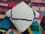 Handmade Tribal Berber White Pouf