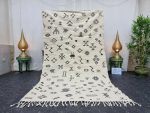 NAWRAS- White Tribal Handmade Kilim Zanafi Rug