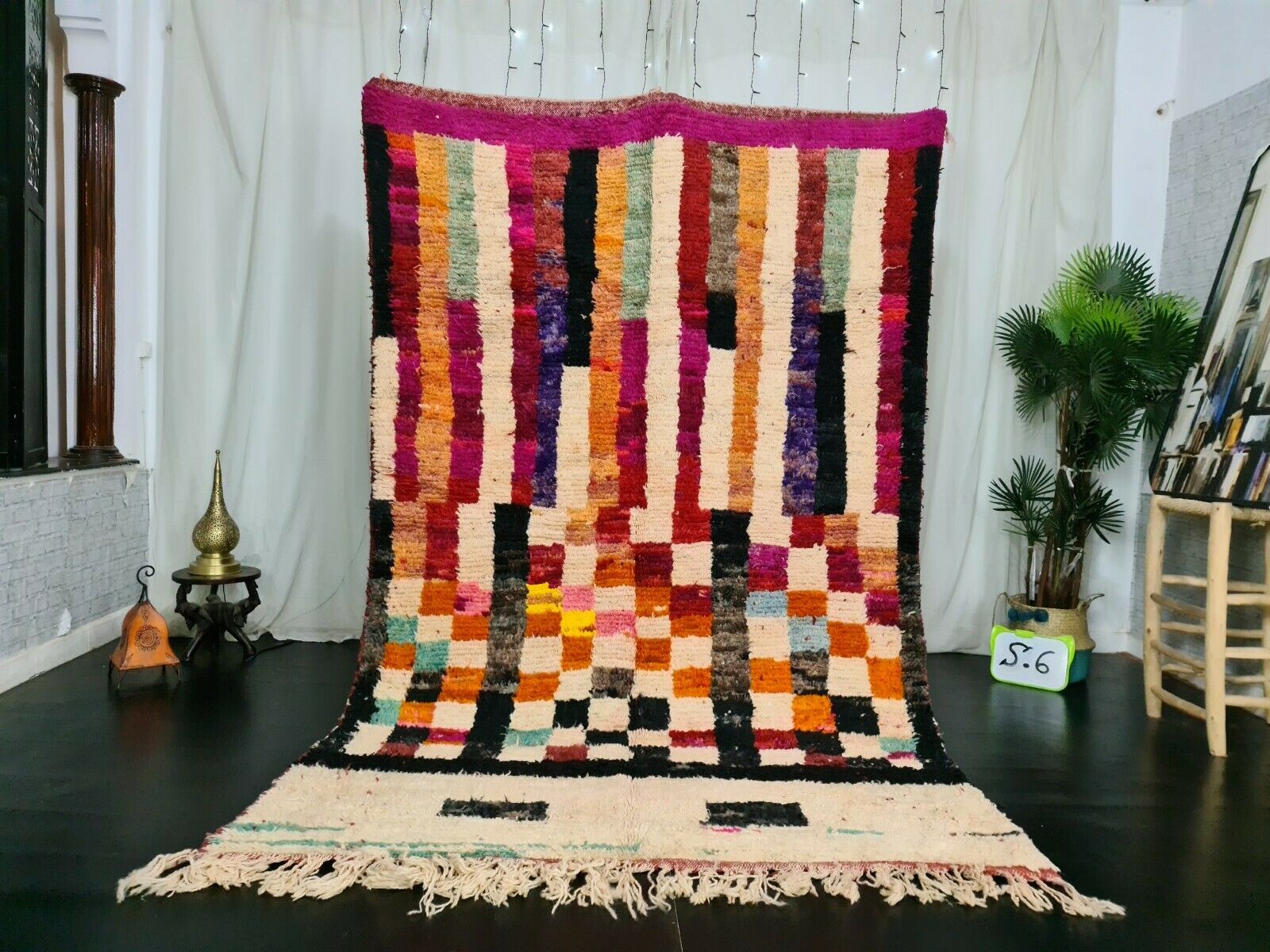 GHADA -Tribal Handmade Moroccan Boujaad Rug