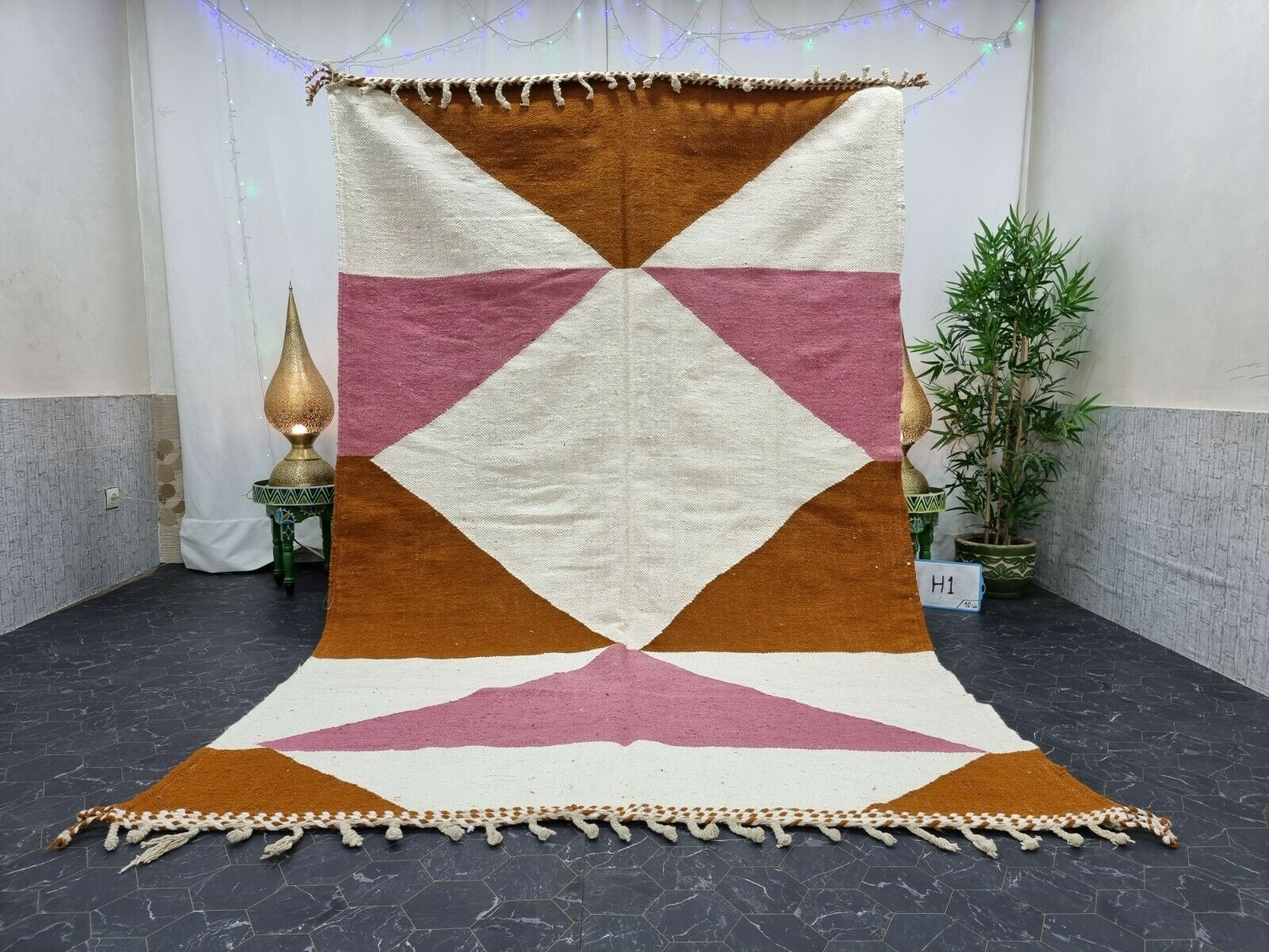 LERMAN- Berber Handmade Geometric Kilim Rug