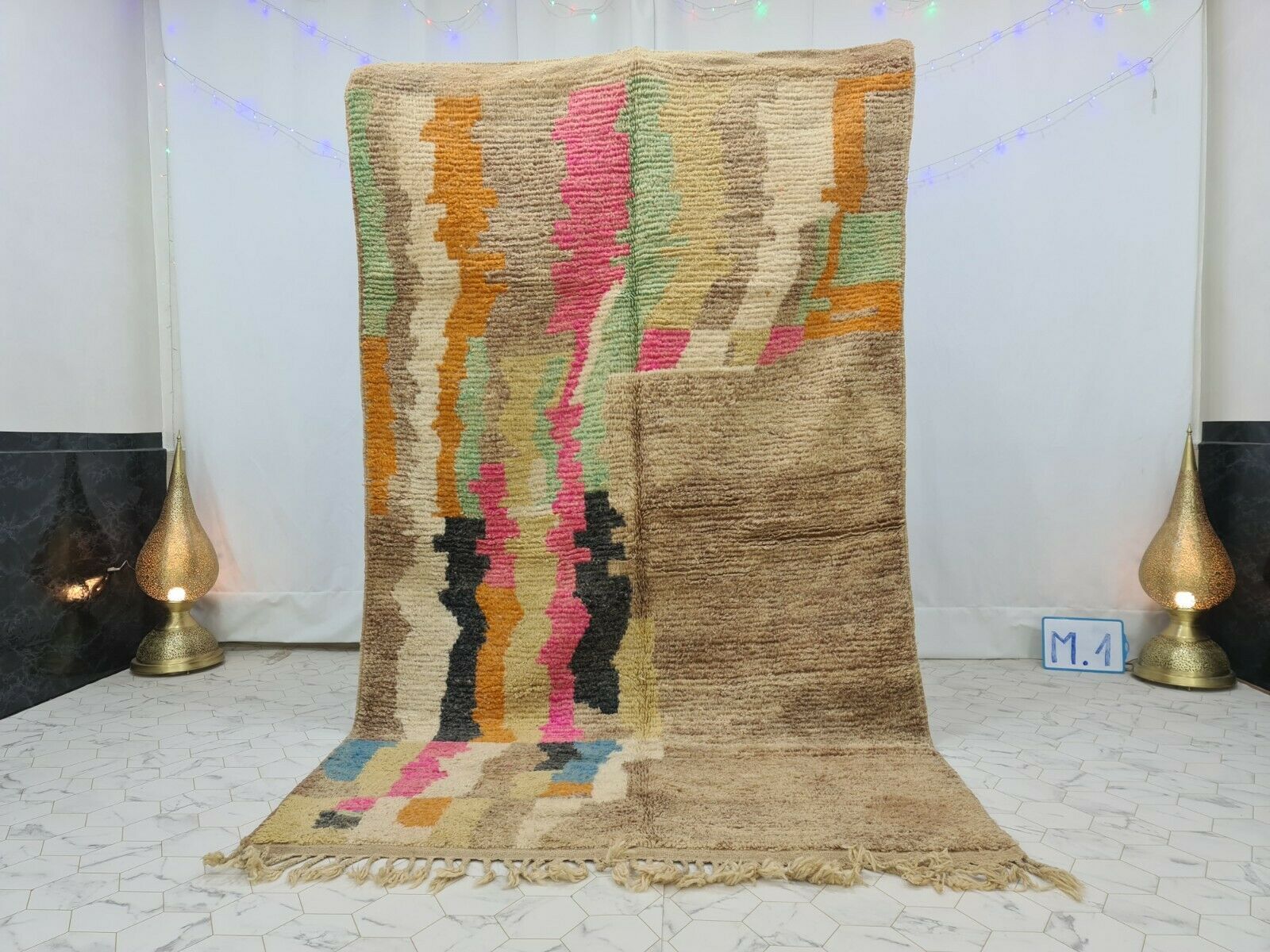 SAFA- Abstract Vintage Berber Boujaad Rug