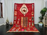 BAKR- Handmade Red Abstract Boujaad Rug