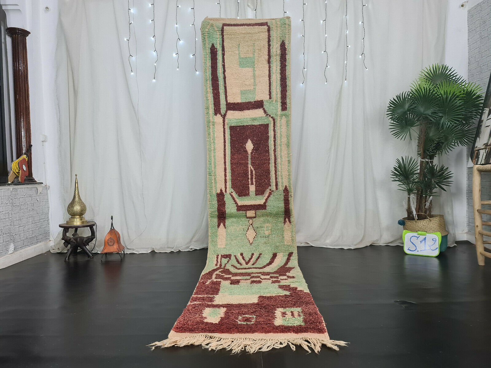 AMANI - Abstract Green Boujad Berber Rug