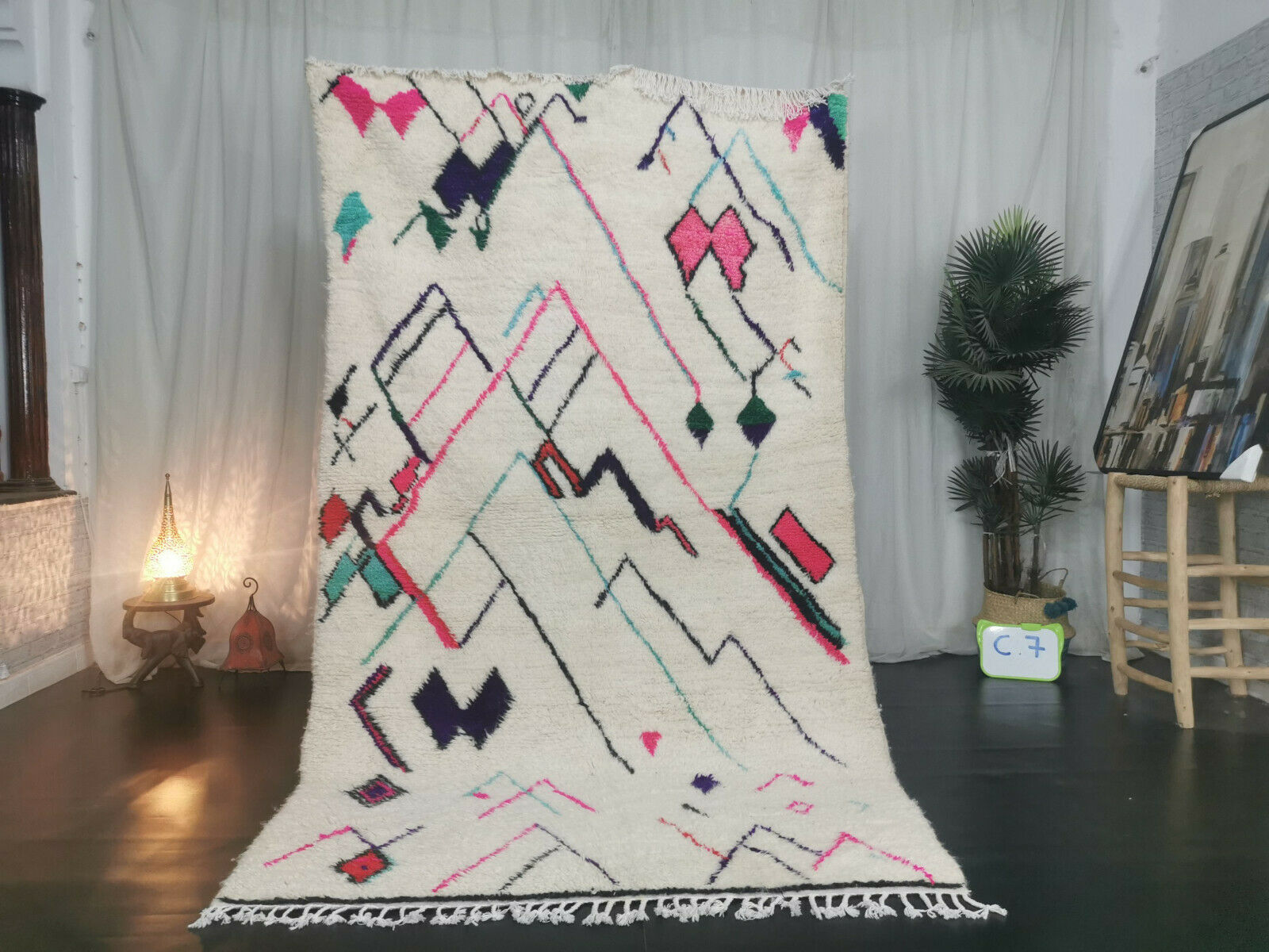 LILAH - Azilal Berber White Abstract Wool Rug