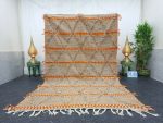 SULAFA - Geometric Berber Orange Kilim Zanafi Rug