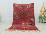 RABAB - Abstract Red Vintage Boujaad Rug