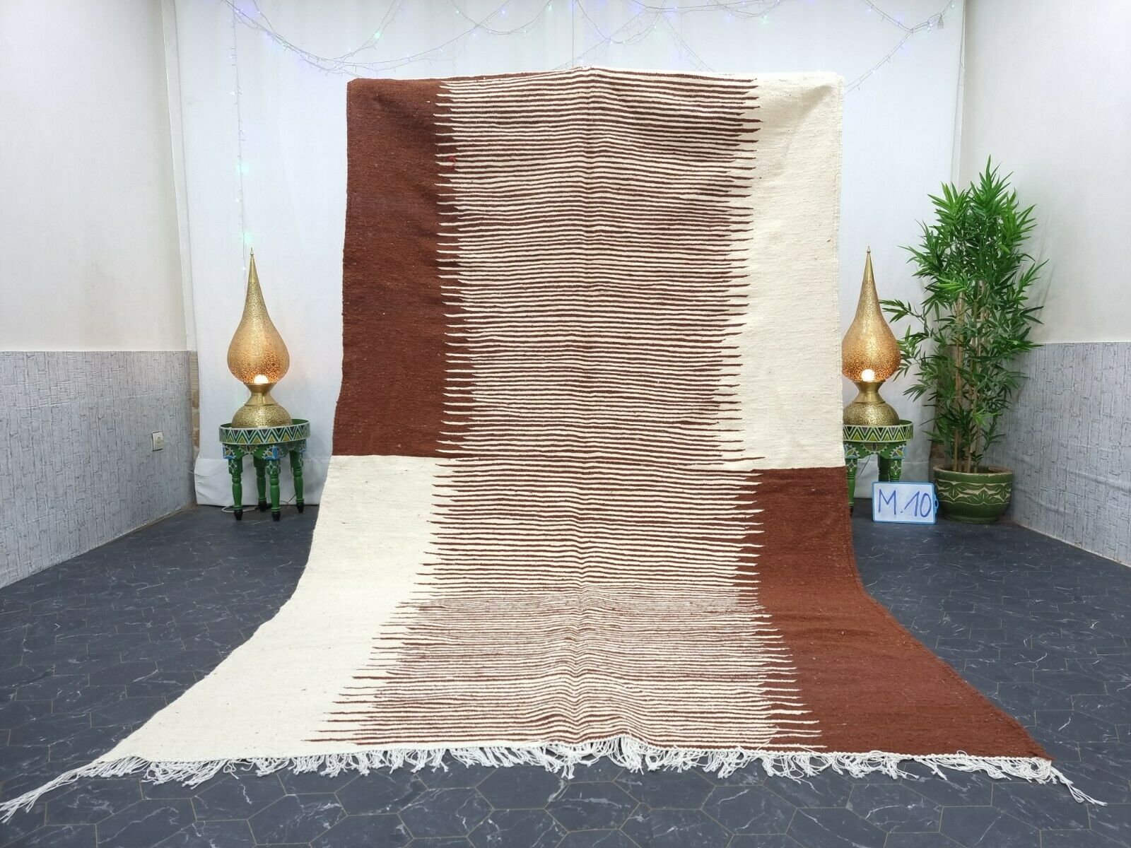 HAINA - Brown Patchwork Kilim Zanafi Rug