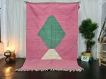 CHINAR - Pink Abstract Berber Kilim Zanafi Rug