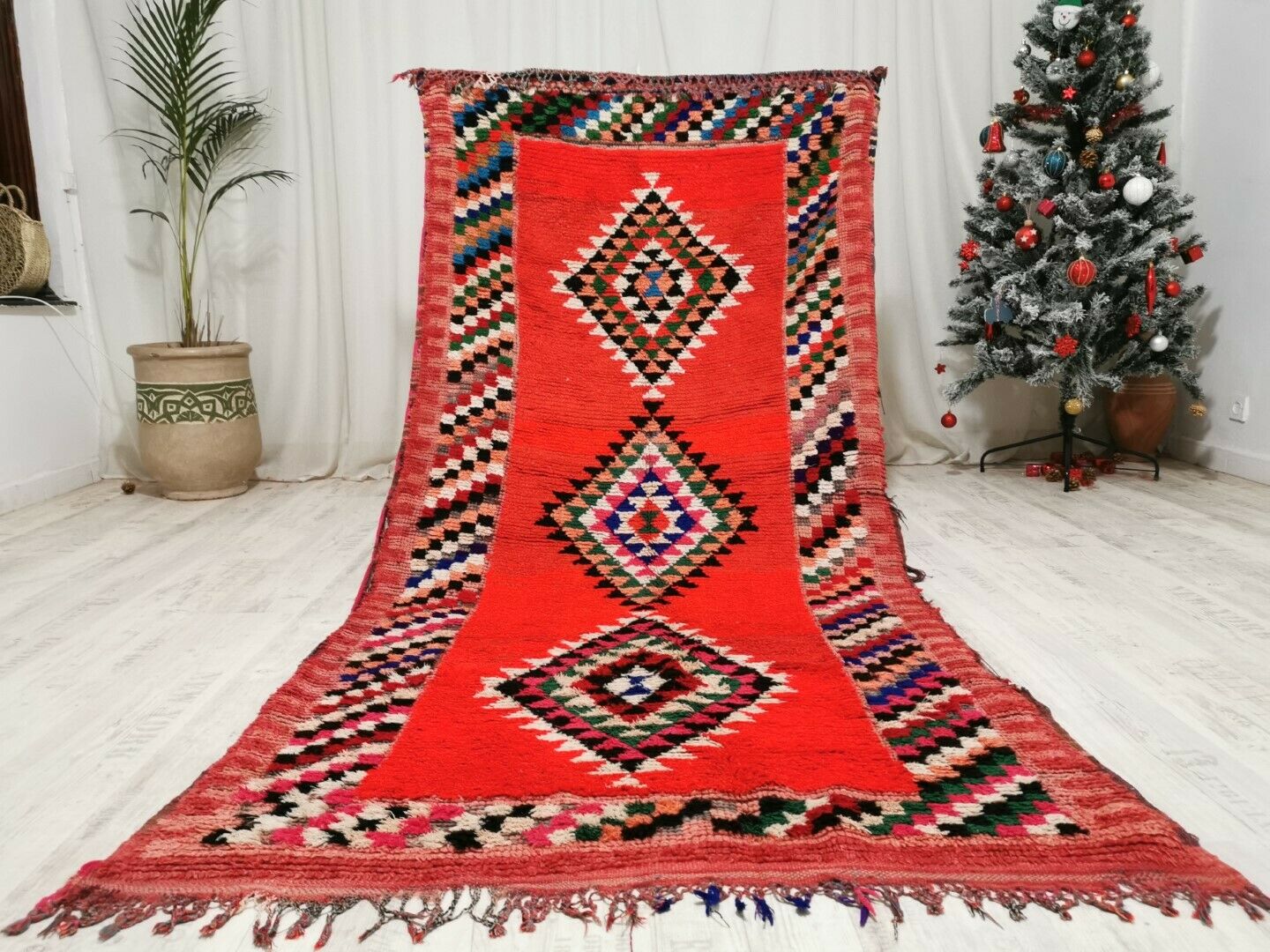 KADAN - Handmade Red Vintage Azilal Rug
