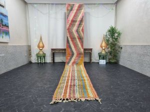 WISEL - Purple Berber Zigzag Wool Runner