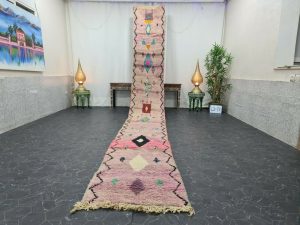 LUNATH- Purple Geometric Boho Wool Runner