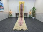 SINTORI- Pink Boho Wool Abstract Runner Rug