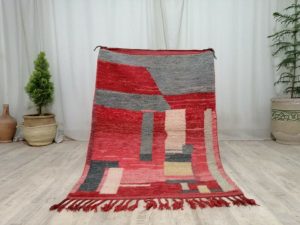 YAMUR- Mini Red Vintage Moroccan Rug