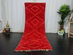 HANIM - Geometric Red Vintage Berber Moroccan Runner