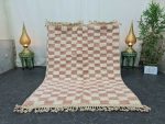 SYNTHIA- Beni Ourain Pink Checkered Rug