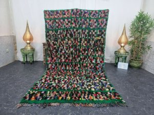 HYONA- Vintage Moroccan Berber Green Tribal Rug