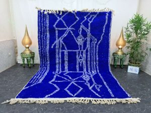 NUFAL- Blue Abstract Moroccan Handmade Rug
