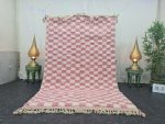 KIMEL - Tribal Pink Beni Ourain Checkered Rug