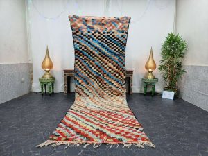 NIFALIN- Vintage Moroccan Checkered Berber Runner