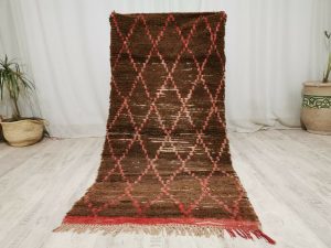 JIZAL - Brown Geometric Small Vintage Rug