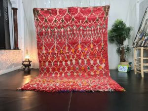 OZAL- Handmade Vintage Moroccan Red Rug