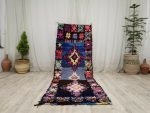 DAYAR- Blue Small Geometric Vintage Moroccan Runner