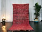 AMARIN- Solid Red Vintage Bohemian Moroccan Rug