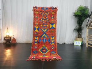 KAREL- Vibrant Vintage Geometric Berber Moroccan Small Rug