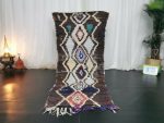 NEVAR- Brown Vintage Geometric Berber Moroccan Small Rug