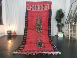 LAMA- Red Vintage Authentic Berber Moroccan Rug