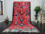 GILAS - Red & Blue Vintage Berber Moroccan Rug