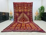 MUNA- Large Moroccan Sbai Red Berber Symboles Rug