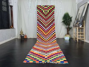 NISAL- Colorful Geometric Vintage Berber Moroccan Runner
